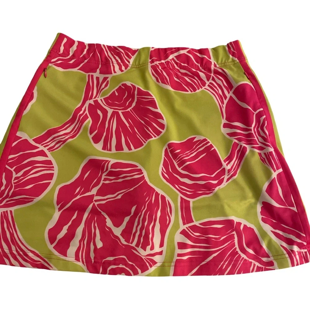 Gretchen Scott Pink and Green Women's Skort - M green pink. Polyester spandex